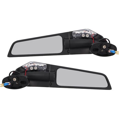 Rétroviseurs moto sport convexes aluminium caoutchouc réglables Ninja 250 300 H2 H4 ZX6R ZX10R ZX636 2019-2022 avec accessoires montage (1/5)