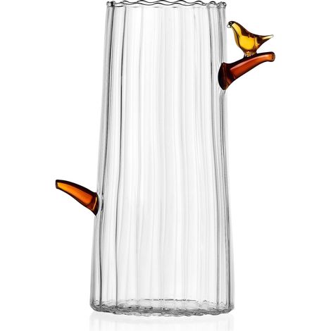 Birds, Collection Birds, D10 x H21 cm, Ambre, Verre Borosilicate, Fait Main (1/3)