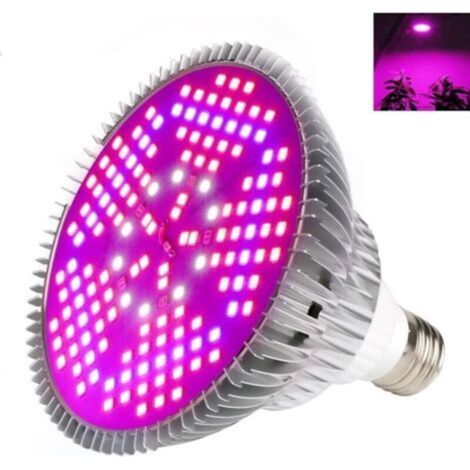 Lampe de Plante Lampe de Croissance Lampe E27 24W 200 LEDs LED Grow Light de Croissance Plein Spectrum,des Fleurs et des Légumes Intérieur/Serre/Jardin [1 Pack] (1/5)