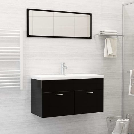 Lavabo de bain-Vasque encastré avec robinet 91x39x18 cm céramique blanc 919342 (1/5)