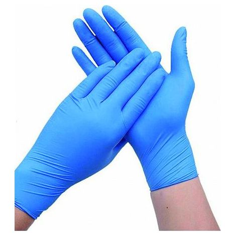 Guantes Vigor de vinilo azul, desechables, 100 piezas, talla XL