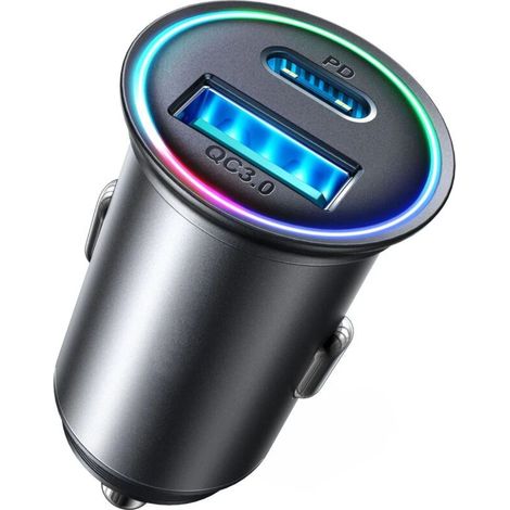 Chargeur de voiture USB-C 60 W, chargeur de voiture USB-C rapide, adaptateur de charge USB pour voiture, compatible avec iPhone 15, 14, 13 et Pro Max (1/5)