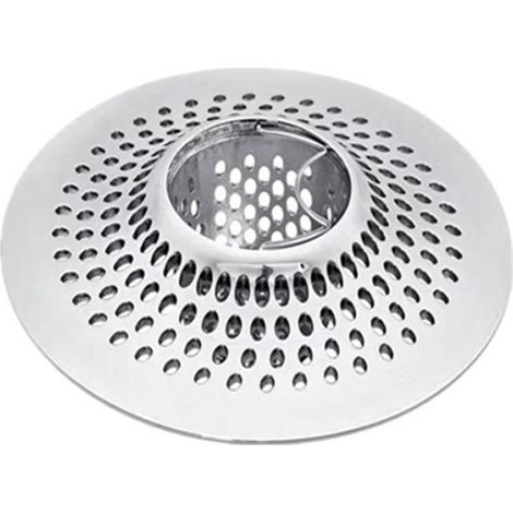 Colector De Cabellos - Para Desagüe De Ducha Y Bañera - Diseño Con Microperforaciones - Material Aleación - Color Plata - 1 Unidad (1/4)