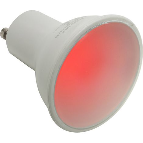 Faretto led gu10 6 watt luce colorata rossa 220v lampadina gu10 illuminazione interni casa (1/5)