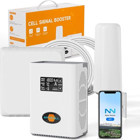 Amplificateur 5G 4G LTE 3G GSM sur la Bande 1, 3, 7 et 8 pour la Maison, Amplificateur Reseau Mobile avec Antenne Omnidirectionnelle (1/5)