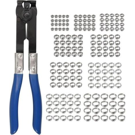 180pcs Colliers de Serrage à Oreille Unique avec Pince, Serre Joints à Tuyaux en Acier Inoxydable 304, Anneuax de Serrage pour Tuyau d'Eau Chaude Intérieur, Tuyau de Climatisation (1/5)