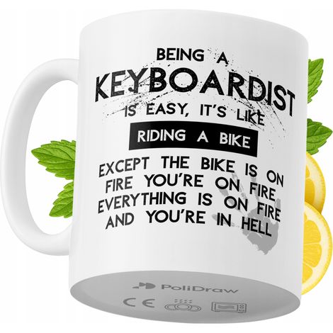 Lustige Kaffeetasse für Keyboarder mit witzigem Textdesign – ideal für Geburtstage, Namenstage, Feiertage und besondere Anlässe. Hochwertige Tasse für Zuhause, Büro und Arbeit. Farbe: Weiß, 330 ml.