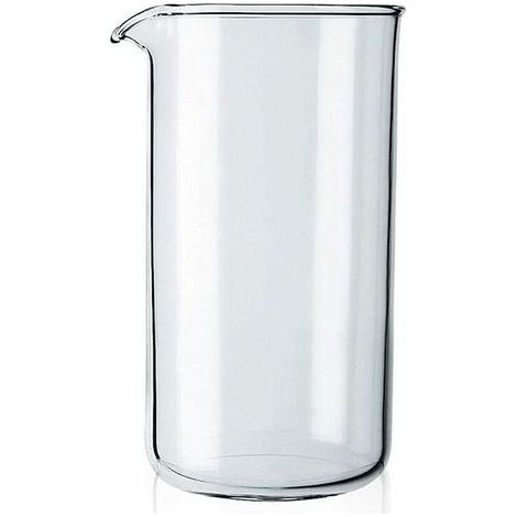 Bicchiere di ricambio in vetro per caffettiera a pressione da 350 ml (3 tazze, 0,35 l, 12 oz) – Trasparente, verificare la compatibilità. (1/4)