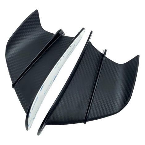Moto Carénage aérodynamique Spoiler D'aileron Latéral D'aile De Moto pour Ya-ma-ha YZF R1 R25 Ninja H2 H2R B-M-W S1000RR Hon-da H2 ABS (Couleur : Matte Carbon Fiber) (1/3)