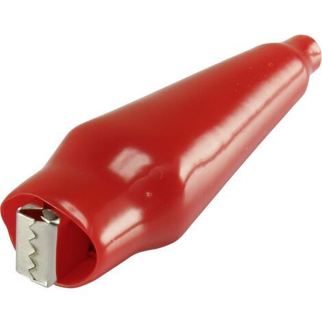 TRU COMPONENTS 93038c49 Pince crocodile rouge Longueur: 65 mm 1 pc(s) S834391 (1/2)