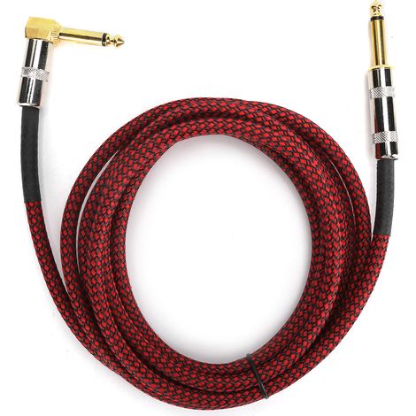Câble Guitare Électrique 6.35mm 3m pour Amplificateur et Instruments de Musique JD6210