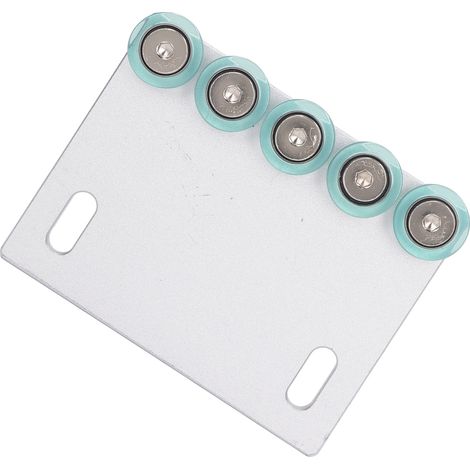 Roues auxiliaires étroites argentées pour éviter les déviations d'alimentation et accessoires pour plaqueuse de chants (5 roues) (1/5)