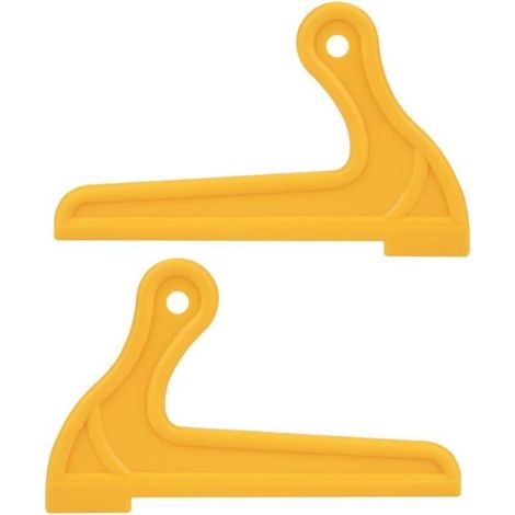 Bâtons poussoirs, bâtons poussoirs de sécurité, poignée confortable et stable, scie à table de toupie pratique de type V jaune pour dégauchisseuse (1/5)