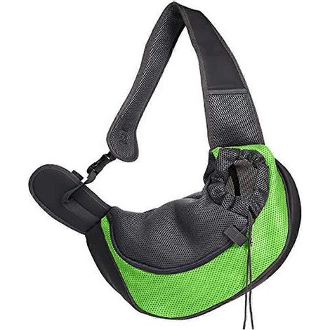 Sac à dos de transport respirant pour petits chiens, chats et lapins, sac souple en filet pour chiots idéal pour les voyages en extérieur, avec boucle de collier intégrée (5 kg) (1/5)