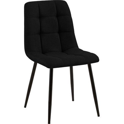 Silla de comedor Tilde Tela Negro