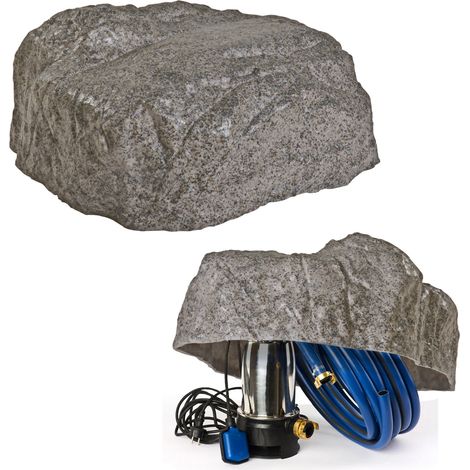 Faux rocher de jardin M-03 grand diamètre pour regard 80 cm gris (1/5)