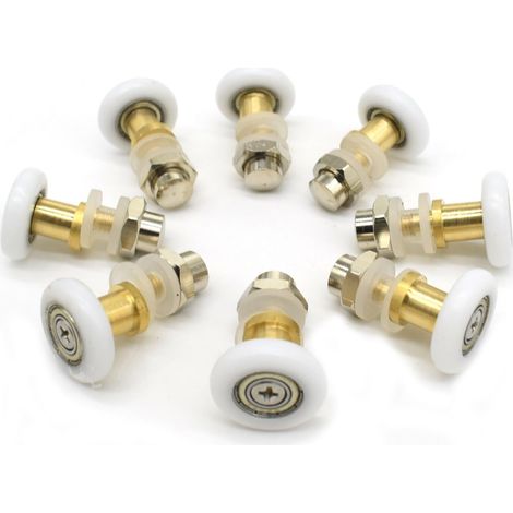 Lot de 8 roulettes pour porte de douche 20 mm (1/5)