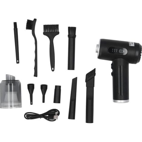 Aspirateur électrique à Air comprimé sans fil, nettoyeur de poussière de voiture, 50000 tr/min, Rechargeable avec affichage lumière LED (1/5)