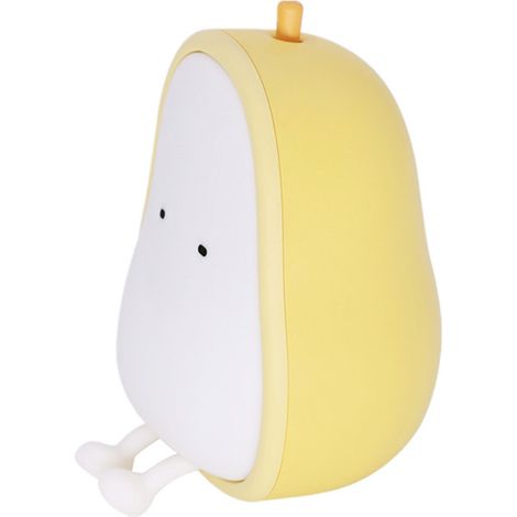 1 Veilleuse enfant, Lampe chevet silicone, Rechargeable USB, Poire jaune, Intensité réglable, Chambre bébé (1/5)