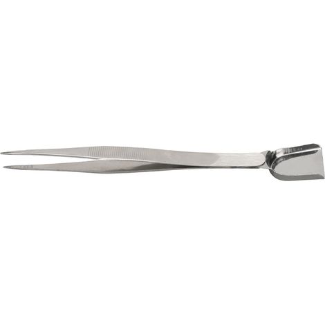 Pince à perles antidérapante en acier inoxydable avec extrémité pelle, pour perles et pierres (1/5)