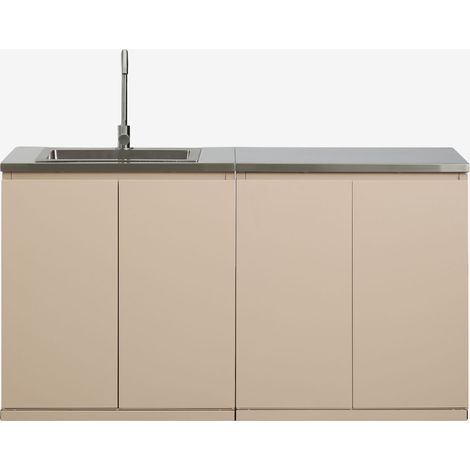 Cucina modulare da esterno a 2 pezzi con lavello e spazio di stoccaggio in acciaio Rivana SKLUM             (1/5)