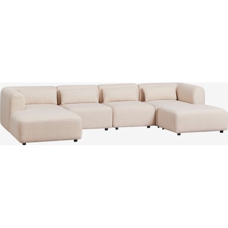 Divano modulare chaise longue sinistro a 4 pezzi con pouf Fogler SKLUM            
