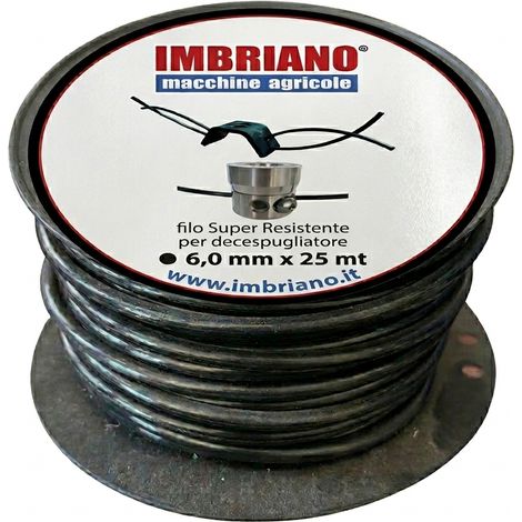 Filo Decespugliatore Nylon Tondo 6 mm 25 metri