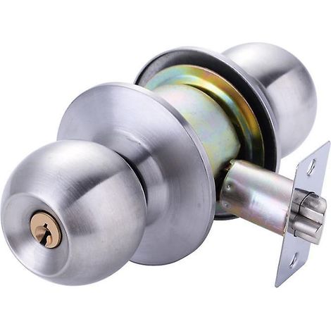 60mm Serrure Sphrique Cuivre Serrure Bille De Porte De Chambre En Acier Inoxydable Serrure De Porte Universelle En Bois Serrure Ronde Serrure De (1/5)
