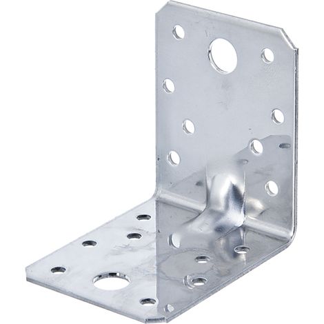 Alberts 335212 Schwerlast-Winkelverbinder mit Sicke Edelstahl 70 x 70 x 55 mm (1/2)