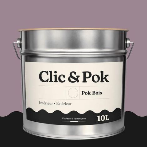 Peinture Bois Extérieur – POK BOIS - 10L - RAL 4009 - Violet pastel- Résistante aux intempéries - Ne s'écaille pas