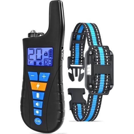 Collier de dressage électrique rechargeable pour chien, avec modes vibration, son, choc statique et lumière, IPX67 étanche, adapté à tous les chiens (1/4)