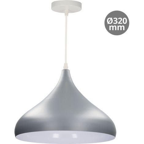 Lámpara de techo colgante serie "Nola" E27 (40W máximo 230V) IP20 Ø32cm color gris