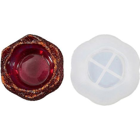 Silikonform für Kerzenhalter in Blumenform, ideal für DIY-Schmuckkästchen und Bonbonieren, Tischdekoration, kreative Harzformung, Bastelwerkzeug, Blumenform für Kronleuchter, Wohnaccessoire, einzigart (1/3)