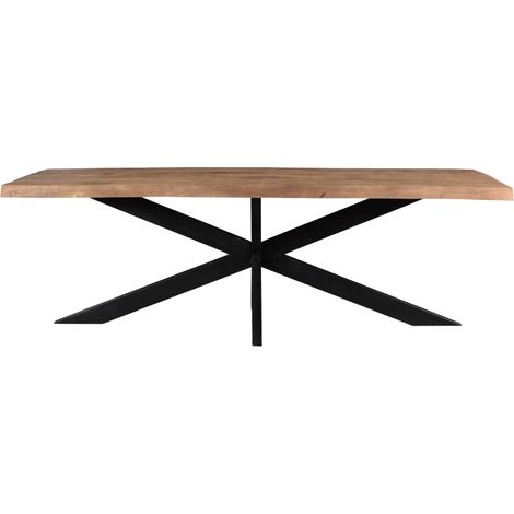 DACCA-Table à manger 8 personnes 200 cm en bois massif (1/5)