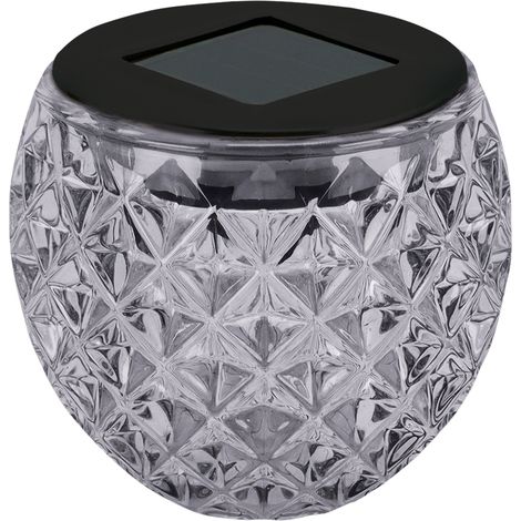 Lampe solaire extérieur verre BOLA Ø11cm LED 3000K IP44 (1/2)