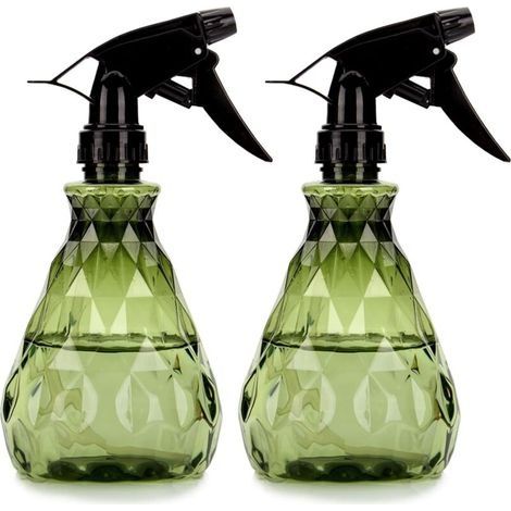 2 Pièces 500ML Vaporisateur Bouteilles Vide Rechargeable, Bouteilles Eau Plastique Vides, Flacon Pulvérisateur, Spray Bouteille pour Plantes Jardin, Nettoyage (Vert) (1/5)