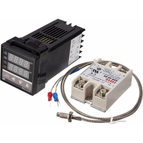 Control temperatura digital REX C100 + SSR 40A + SONDA K Termopar 0ª a 400º (1/5)