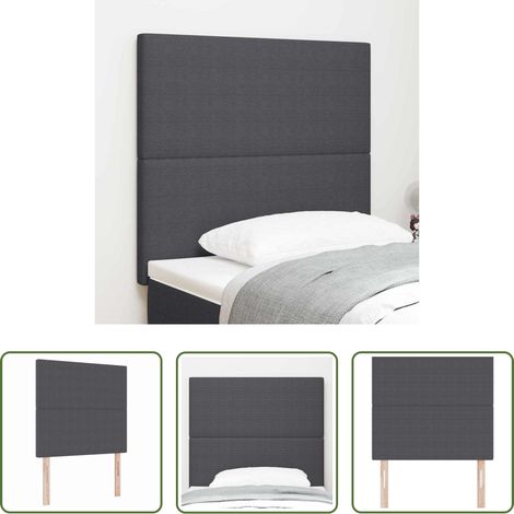 vidaXL Cabecero Gris oscuro 100 cm Tela de Pana (1/5)