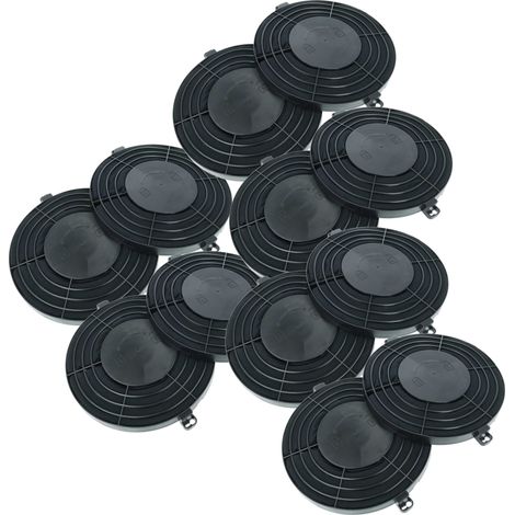 vhbw 12x filtro de carbón activado compatible con Ikea 602.446.70HDLN0060SHOTTEIK, 602.819.12, 602.446.70 HDLN0060S campanas cocina - 25,5 cm (1/5)