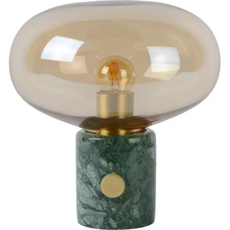 [NEUWERTIG] B-Ware Lucide Tischleuchte Charlize Grün Marmoriert Amber Tischlampe Leselampe Lampe536