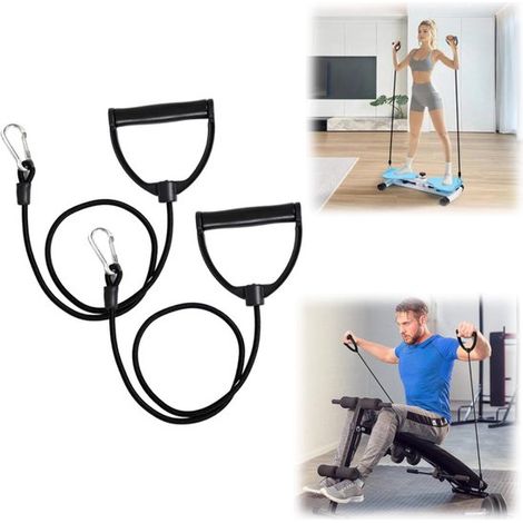Bandes de résistance 1 paire 80 x 12 cm - accessoires de musculation, noires (1/5)