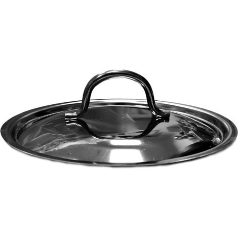 Coperchio Universale per padelle casseruole pentole 28 cm in acciaio inox 18/10 adattabile da cucina ristorante hotel pub bar (1/4)