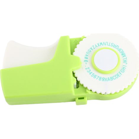 Étiqueteuse manuelle 3D en relief, mini machine à écrire DIY avec 7 rouleaux d'étiquettes 9mm x 300cm, portable pour organisation, loisirs créatifs, maison, cuisine, école, bureau (1/5)