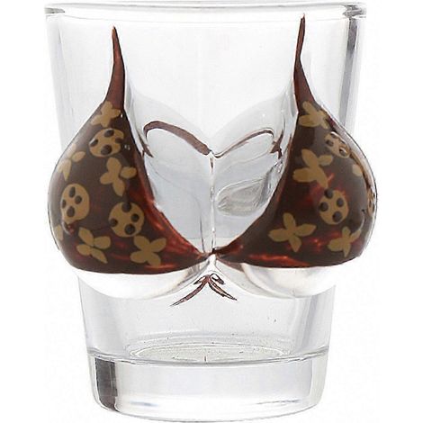 Verre à shot buste 3D, tasse à vin humoristique, mug de fête, cadeau de Noël pour adulte (1/4)
