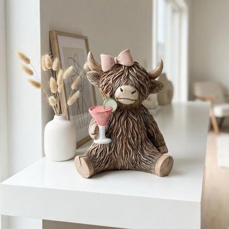 Highland Cow Happy Hour Ornament (1/2)