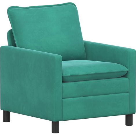 Canapé Turquoise 76 x 81 x 87,5 cm Velours vidaXL (1/5)
