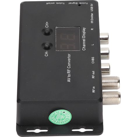 TV-Modulator mit verstellbarem Ständer, AV-zu-RF-Konverter für Set-Top-Boxen und Audio-Video-Quellen