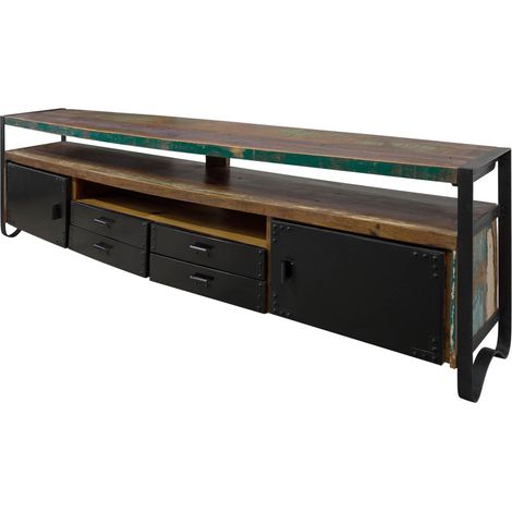 TV-Board Altholz 238x43x70 mehrfarbig lackiert INDUSTRIAL 107