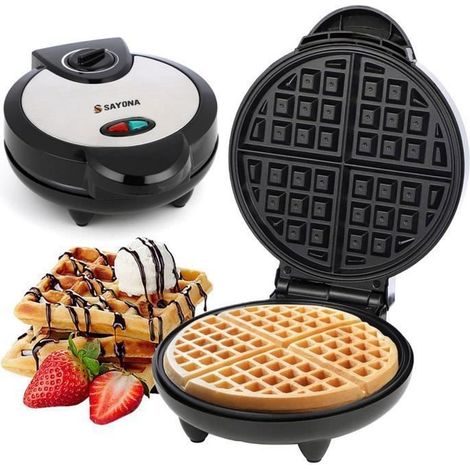Waffeleisen für klassische Waffeln, 1000 W, kleines Waffeleisen mit Antihaftbeschichtung
