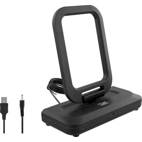T'nB Antenna Interna Amplificata ANIN02 38 dB con Filtro 4G HD/UHD - Nero